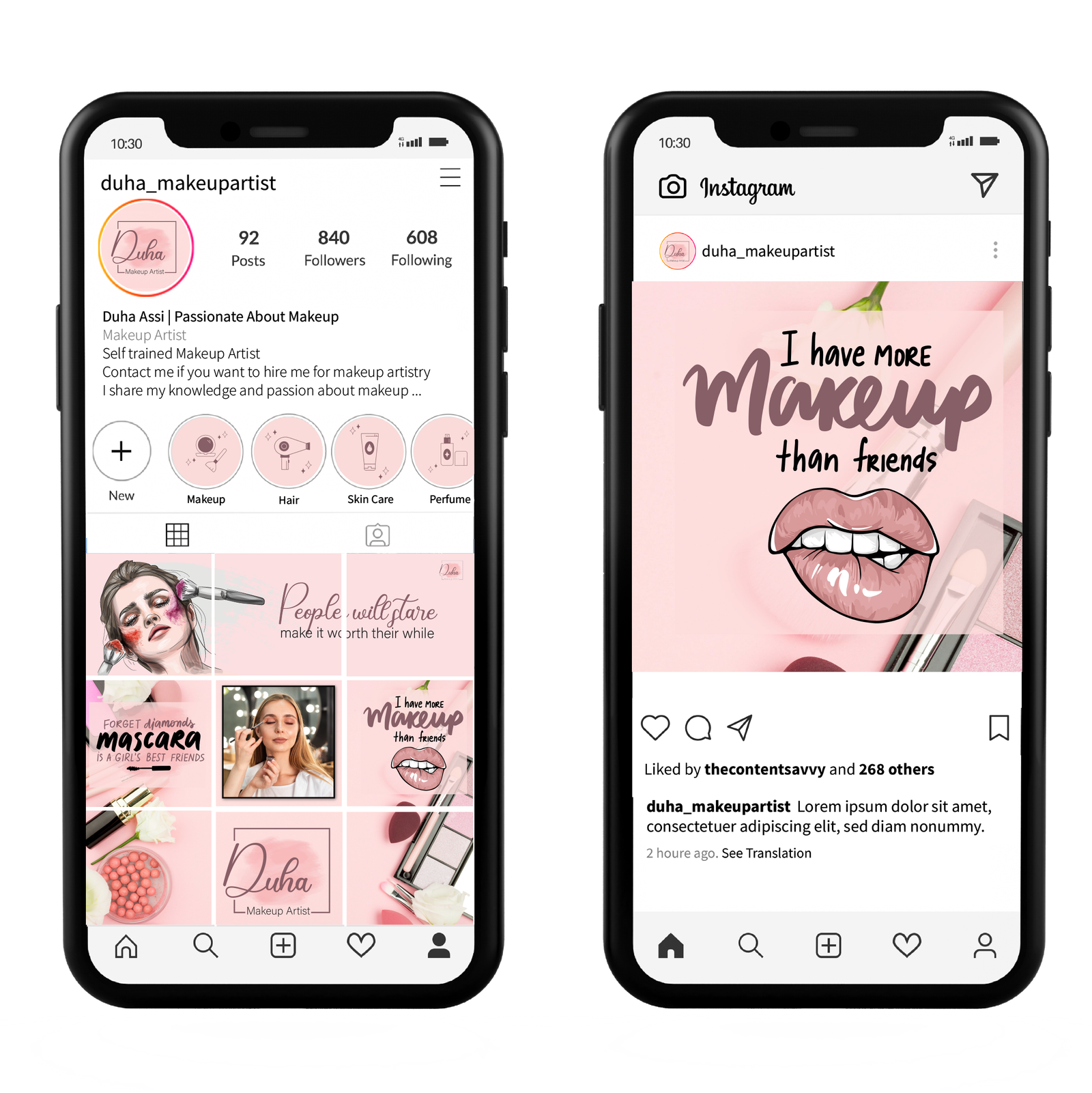 Makeup Artist Social Media Theme